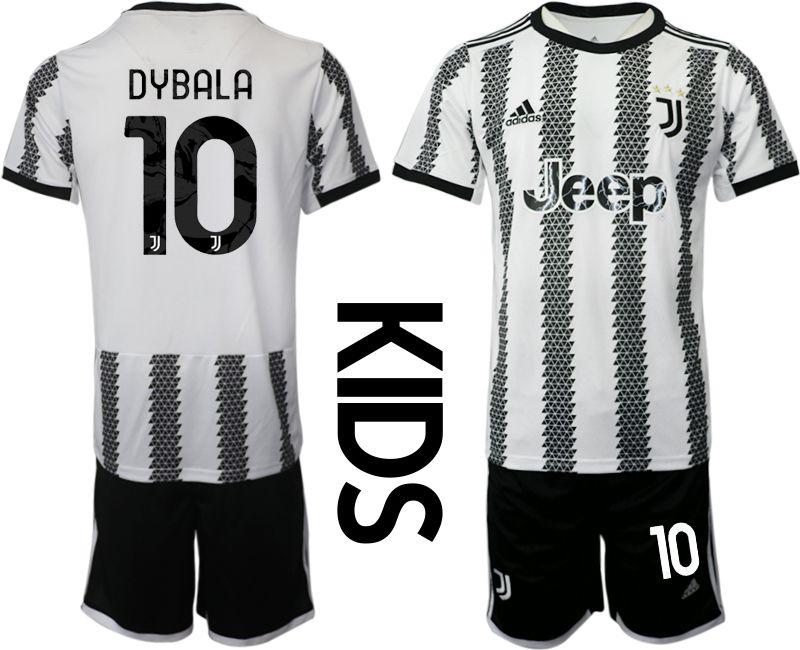 Youth 2022-2023 Club Juventus FC home white 10 Soccer Jersey1